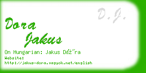 dora jakus business card